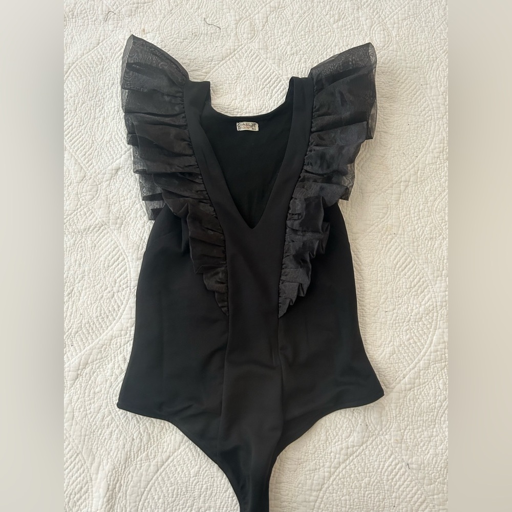 Free People Paper Planes Bodysuit in Black. Size M. - Picture 6 of 14